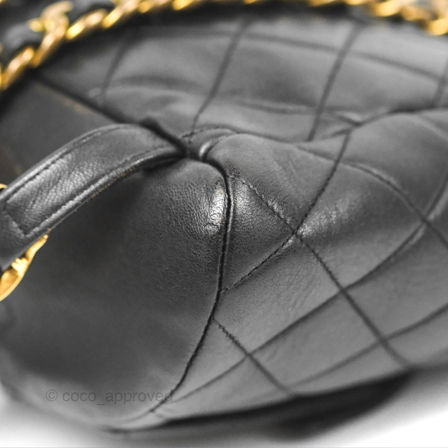Chanel Vintage CC Duma Backpack Black Lambskin 24K Gold Hardware