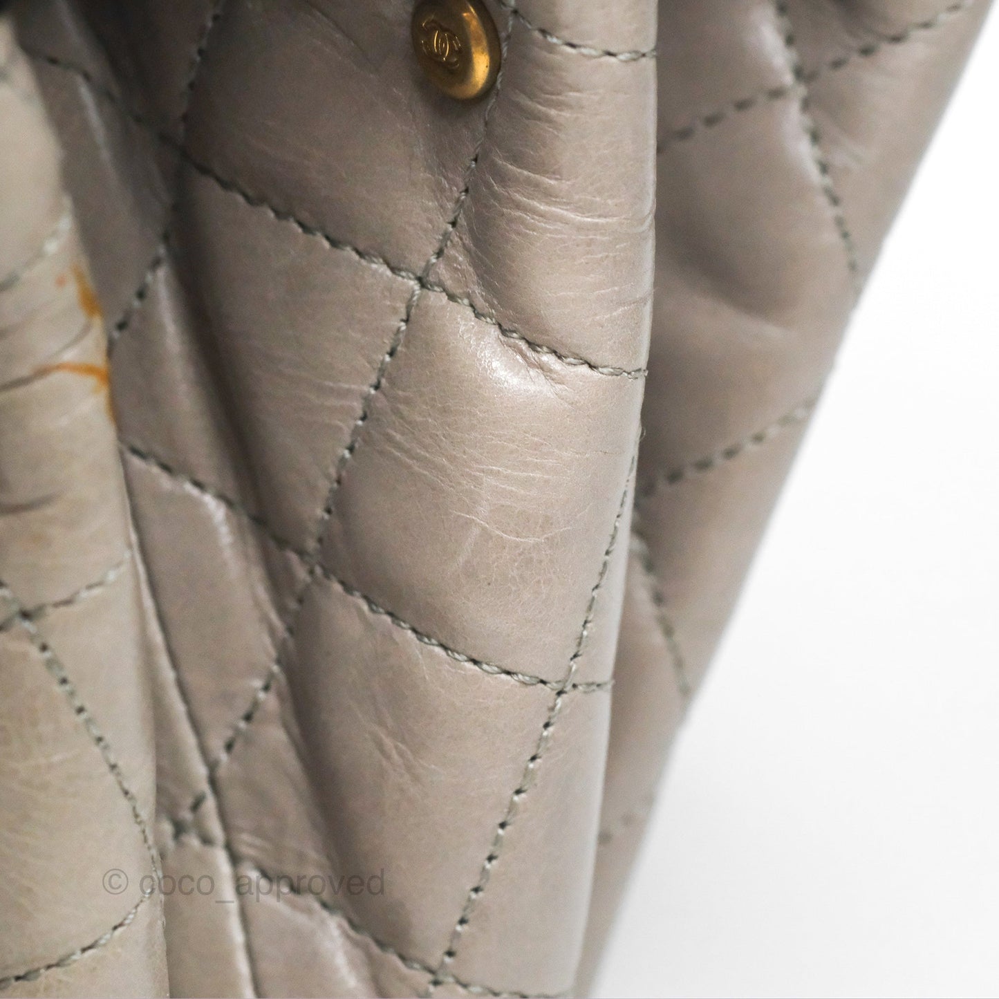 Chanel Accordion Flap Bag Taupe Crinkled Glazed Calfskin