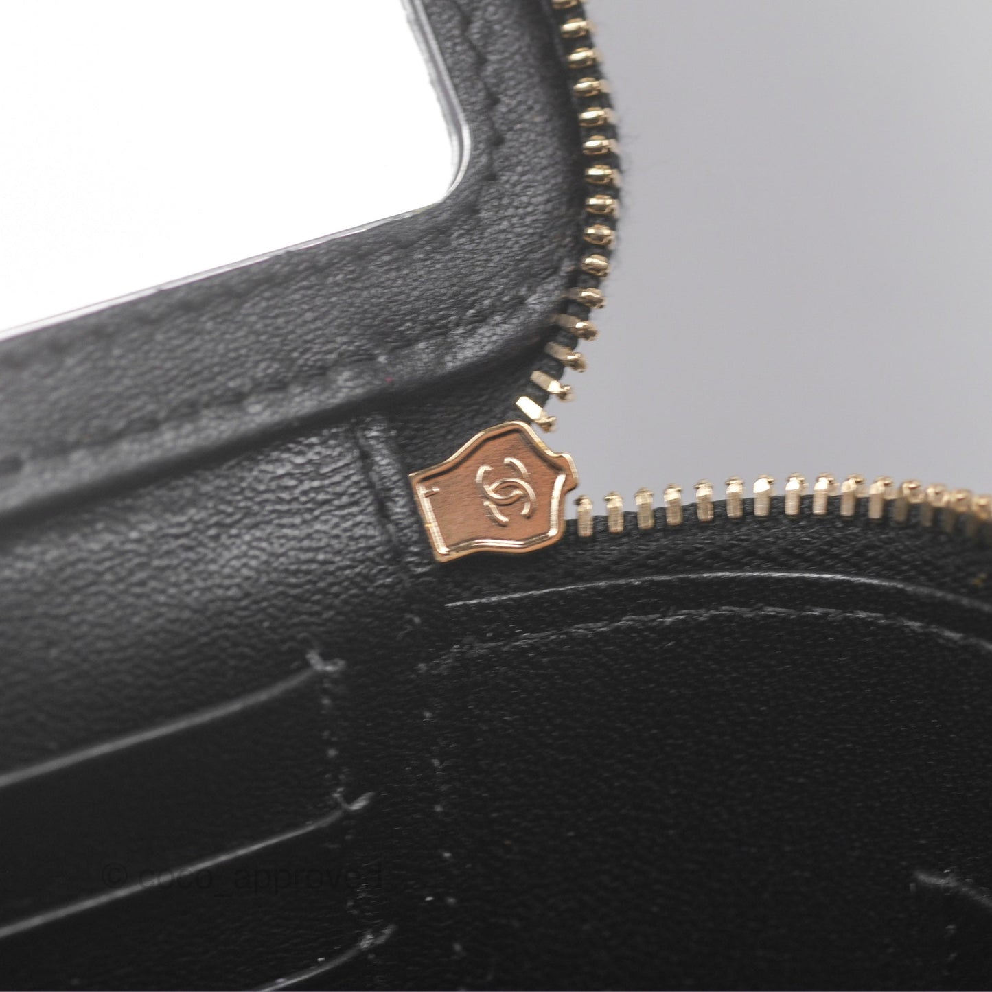 Chanel Top Handle Vanity Rectangular Black Lambskin Gold Hardware