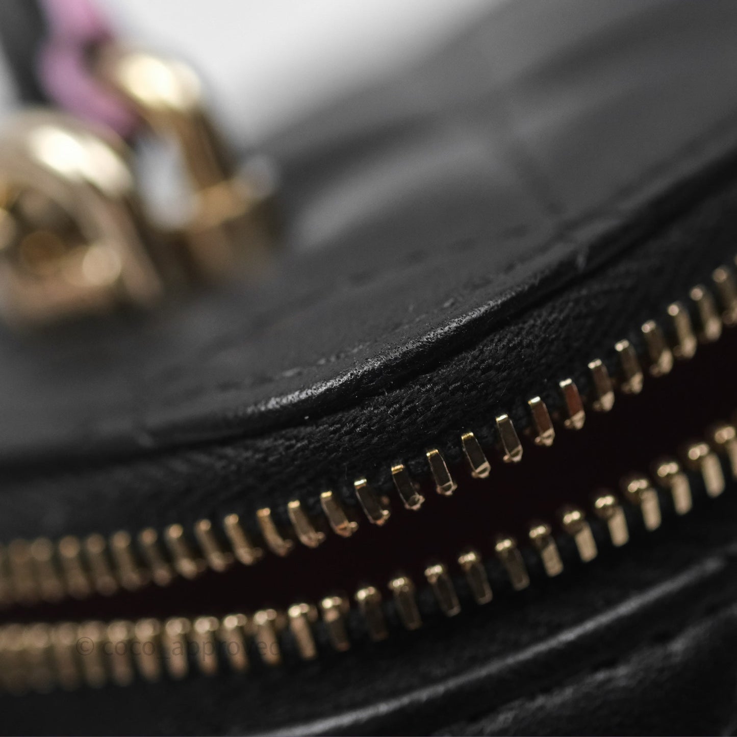 Chanel Mini Top Handle Vanity With Chain Black/ Pink Lambskin Gold Hardware