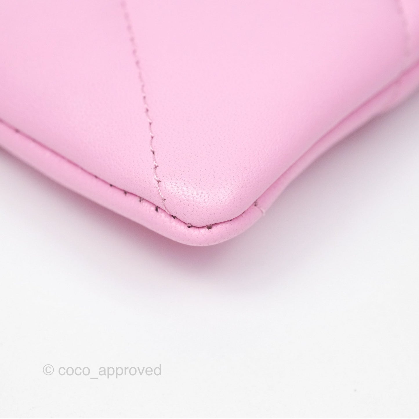 Chanel Quilted 19 Zip Card Holder Wallet Pink Lambskin