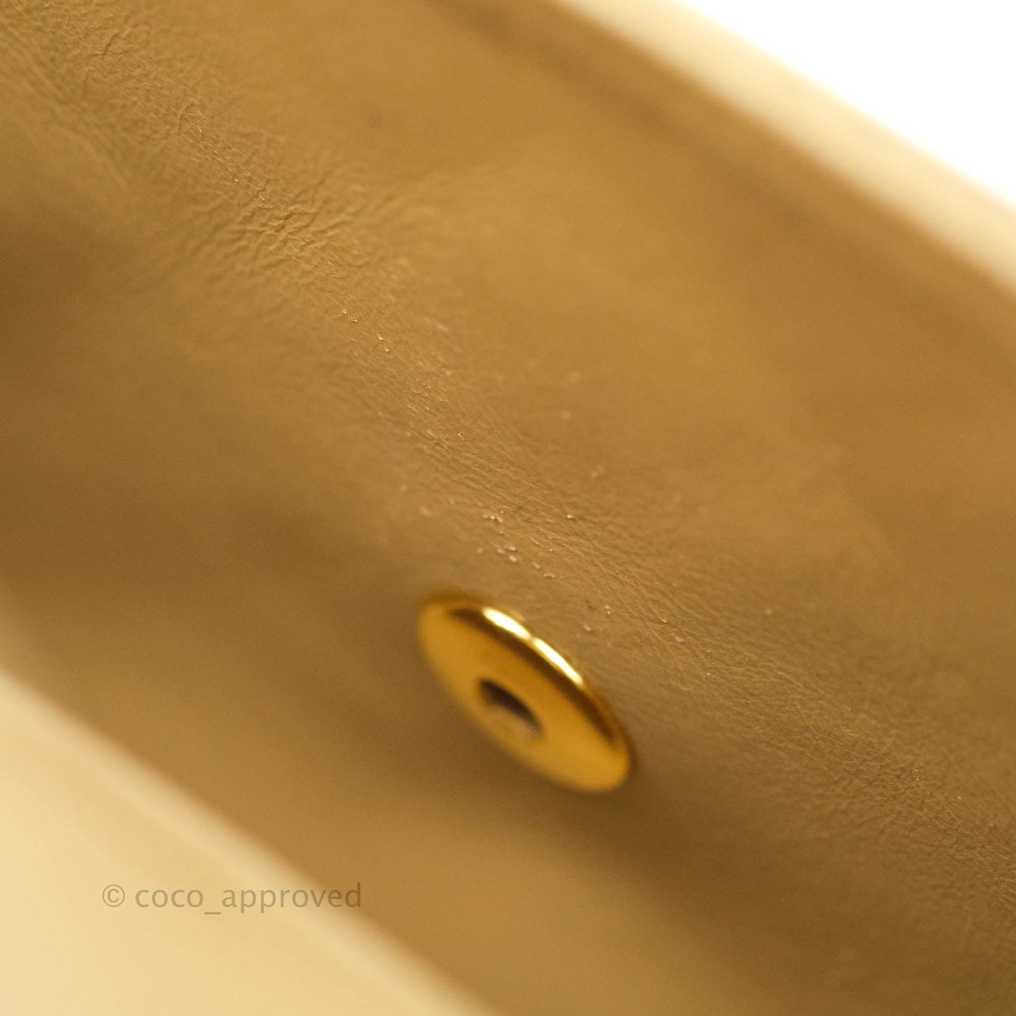 Chanel Mini Square Beige Lambskin 24K Gold Hardware