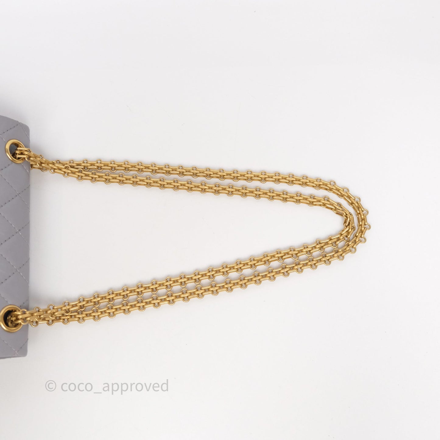 Chanel Mini Reissue 224 Grey Aged Calfskin Aged Gold Hardware