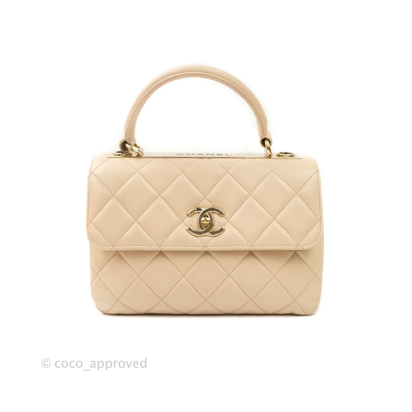 Chanel Trendy CC Small Light Beige Lambskin Gold Hardware