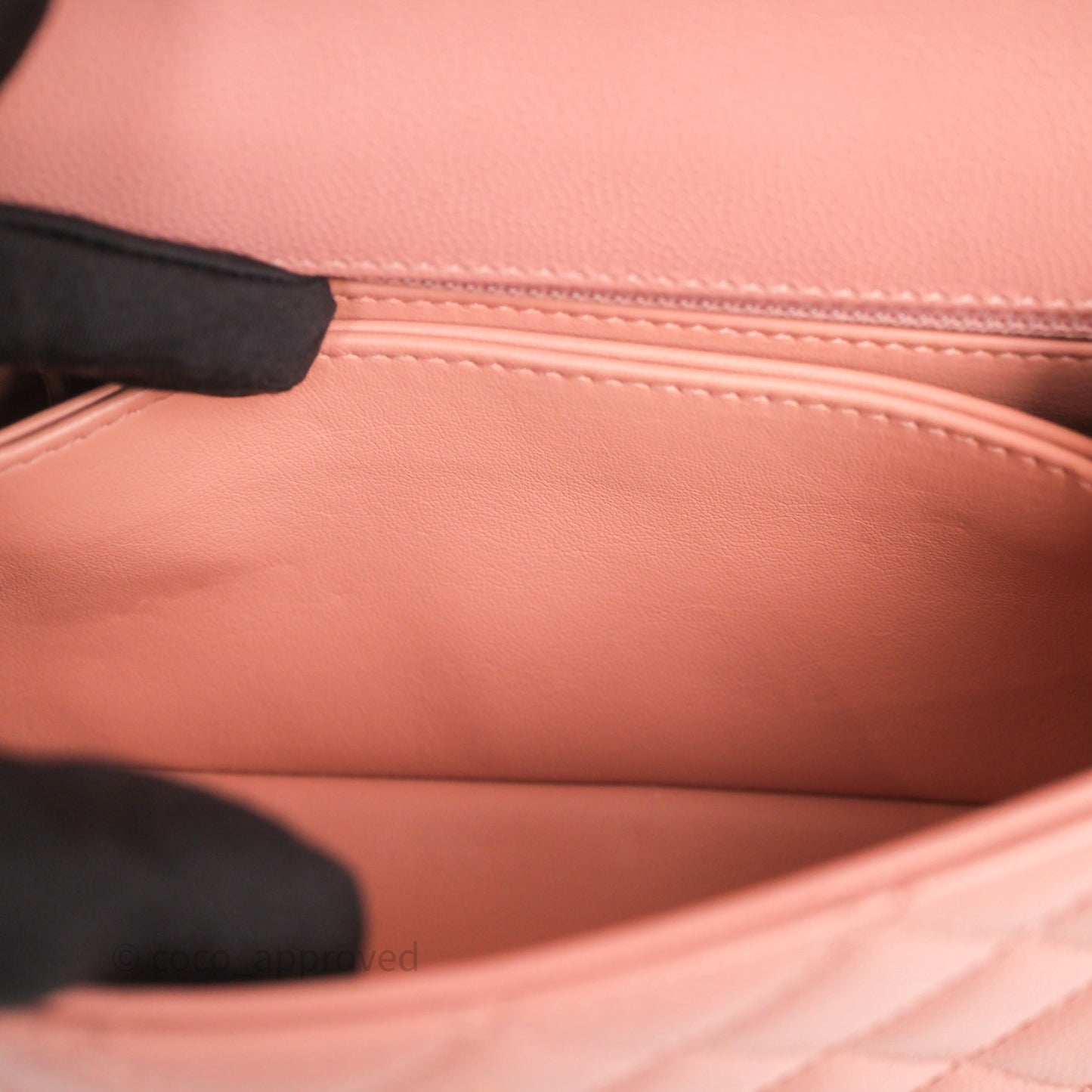 Chanel Small Coco Handle Quilted Pink Caviar Gold Hardware
