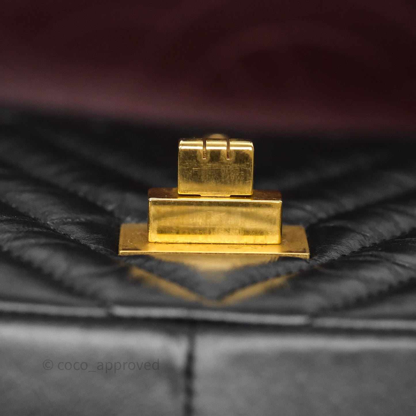Chanel Reissue 226 Chevron Black Aged Calfskin Aged Gold Hardware