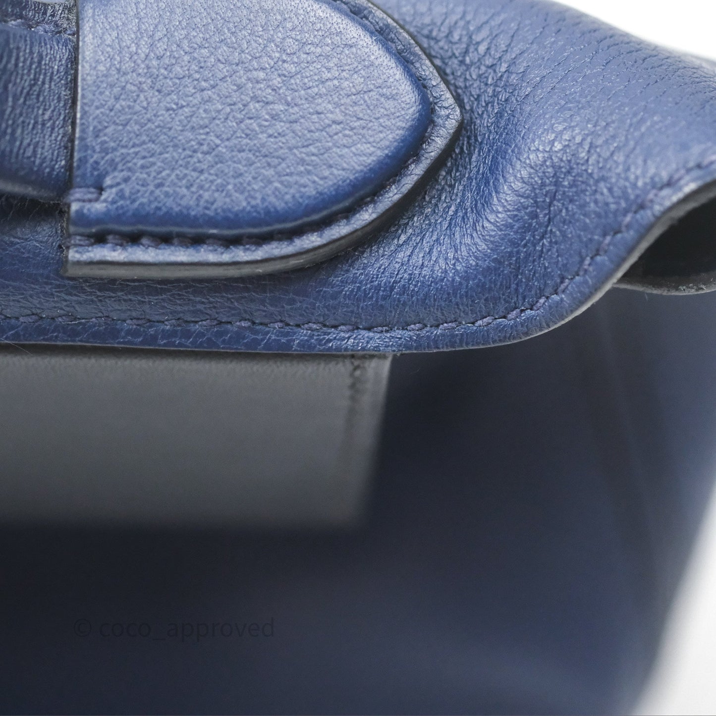 Hermès 24/24 21 Mini Bleu Saphir 73/ Bleu Indigo 76/ Bleu France 71 Evercolor/ Swift Palladium Hardware