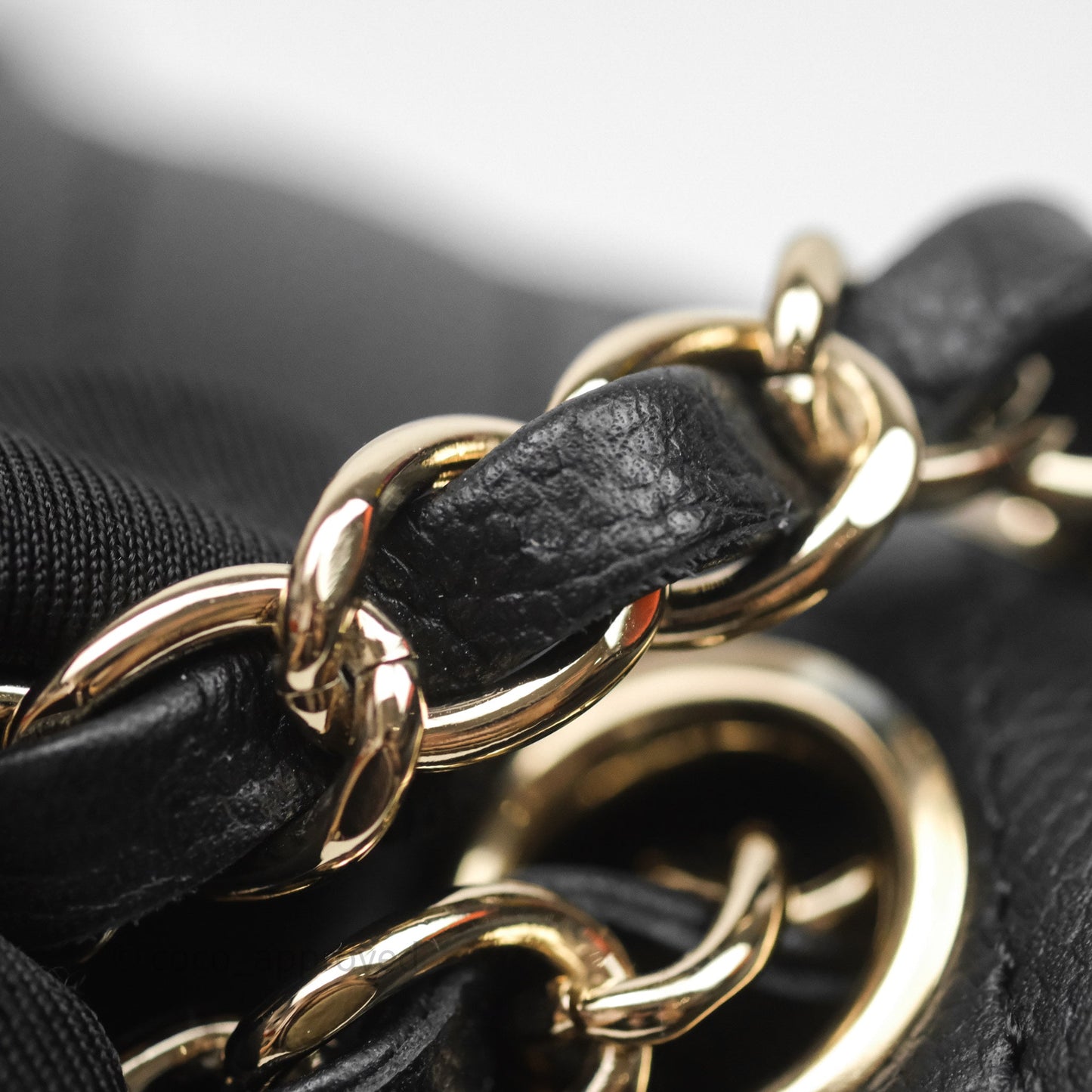 Chanel Classic M/L Medium Flap Chevron Black Caviar Gold Hardware