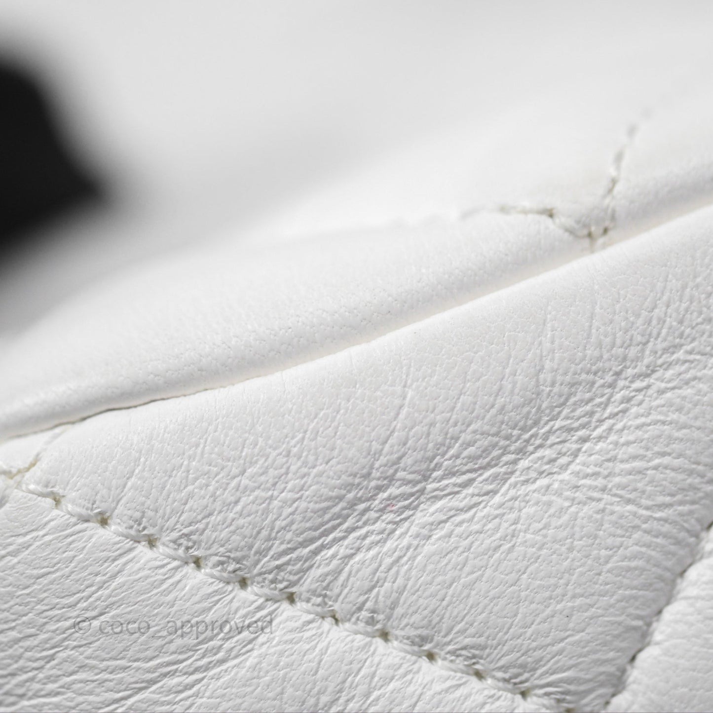 Chanel Small Flap Bag White Lambskin Aged Gold and Lacquered Metal 22S