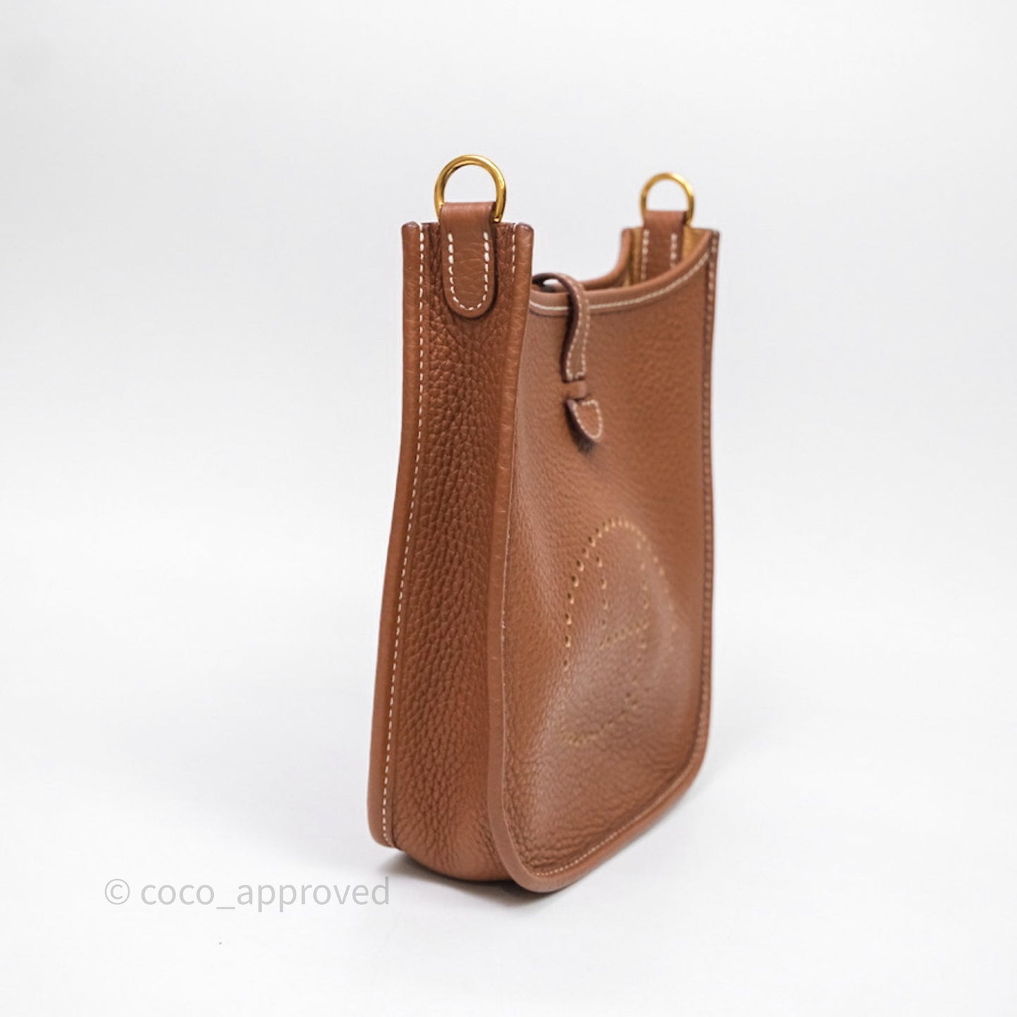 Hermès Mini Evelyne 16 Gold Clemence Gold Hardware