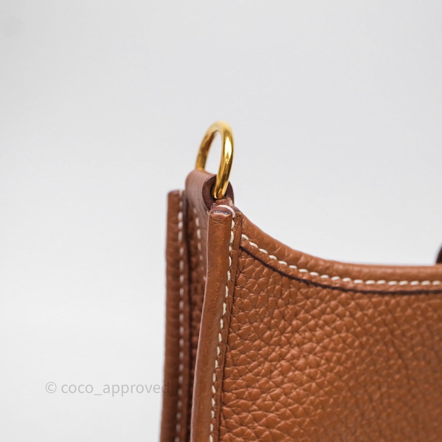 Hermès Mini Evelyne 16 Gold Clemence Gold Hardware