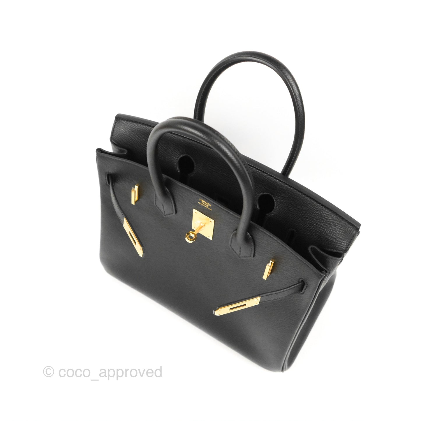 Hermès Birkin 30 Black Epsom Gold Hardware