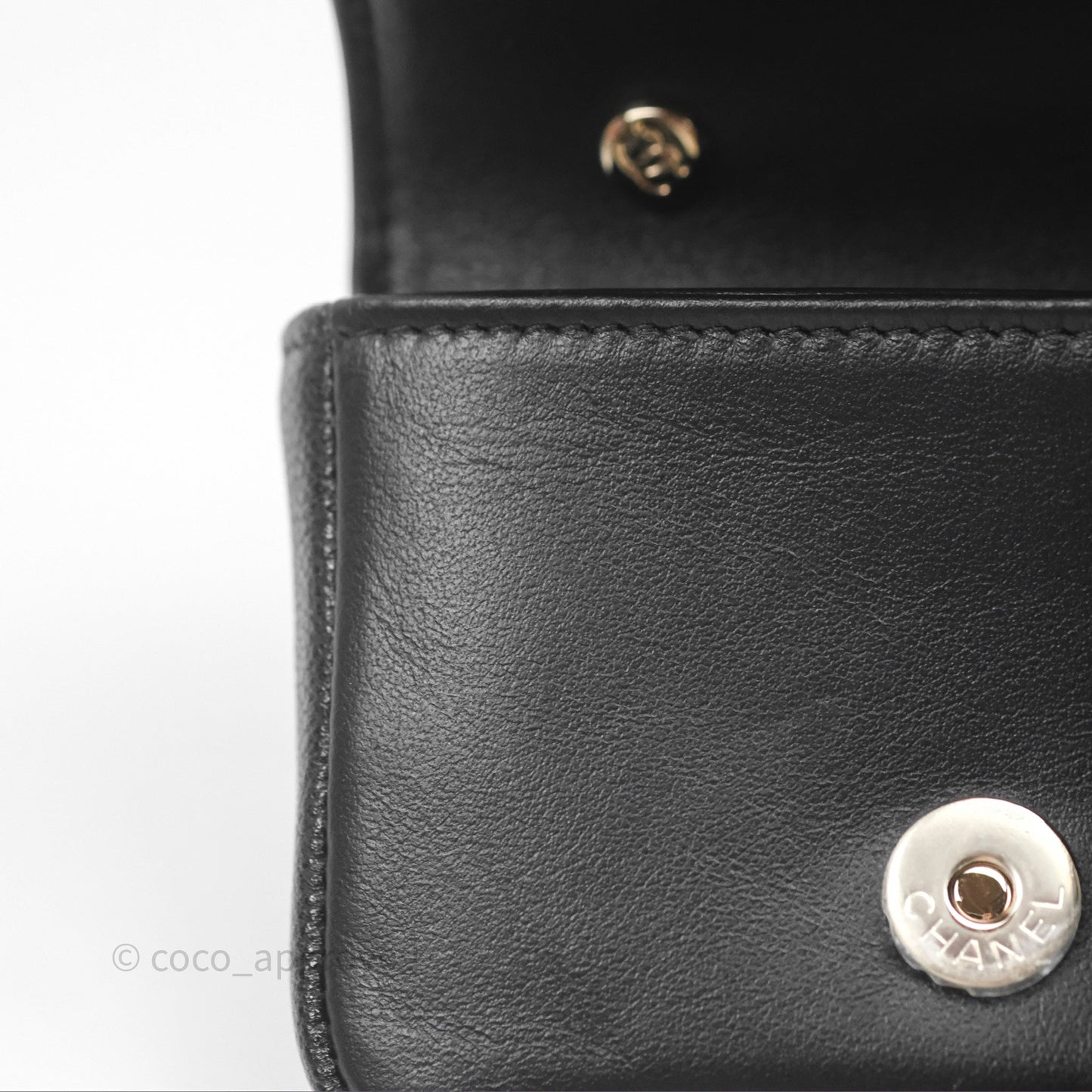 Chanel Chevron Mini Boy Belt Bag Black Caviar Gold Hardware