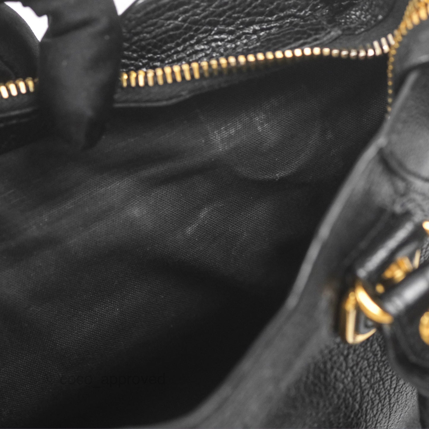 Balenciaga Classic Mini City Bag Black Grained Calfskin Gold Hardware