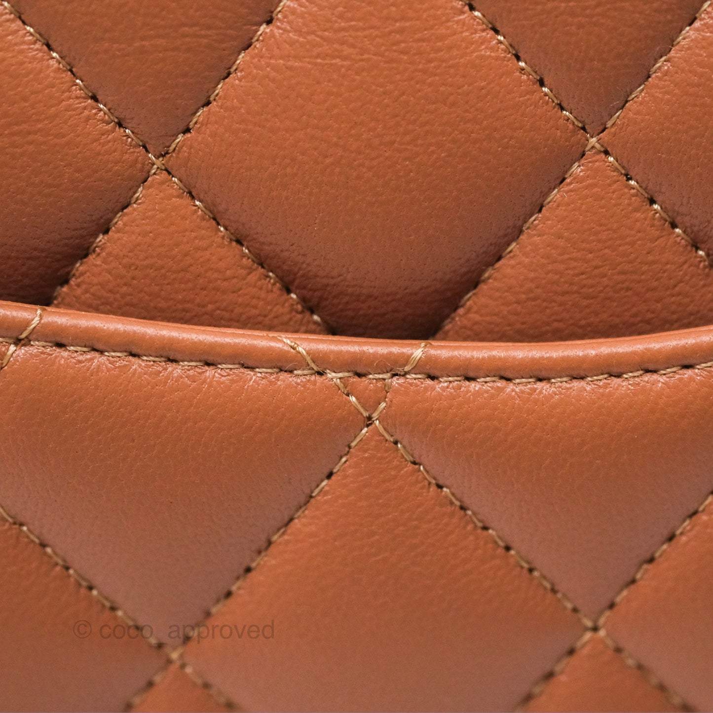Chanel Small Classic Quilted Flap Dark Beige Caramel Lambskin Gold Hardware