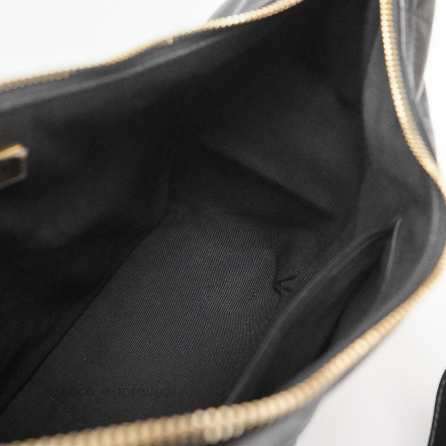 Chanel Quilted Large Trendy Double Pocket Hobo Black Lambskin Gold Hardware