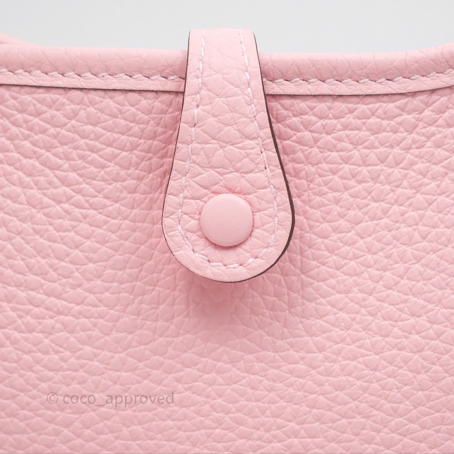 Hermès Mini Evelyne 16 Sakura/Rose Clemence Palladium Hardware