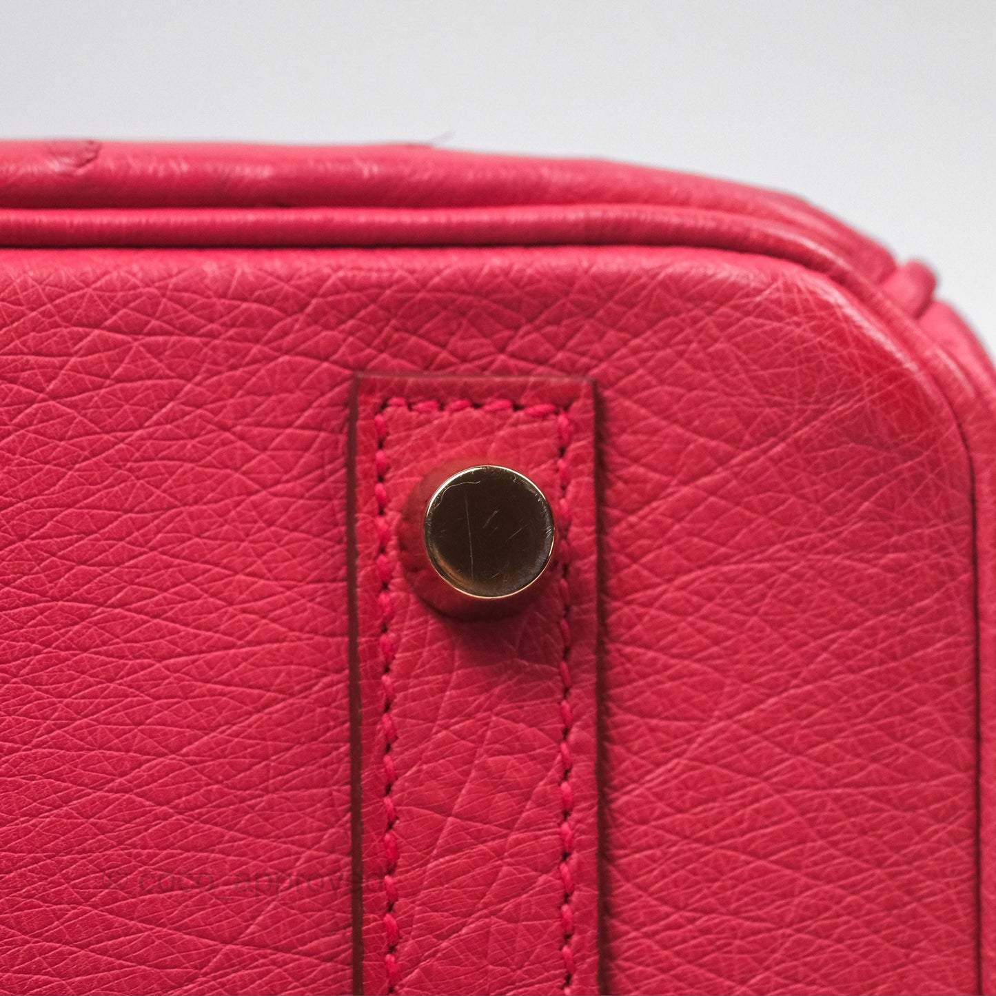 Hermès Birkin Retourne 30 Bougainvillea Ostrich Gold Hardware