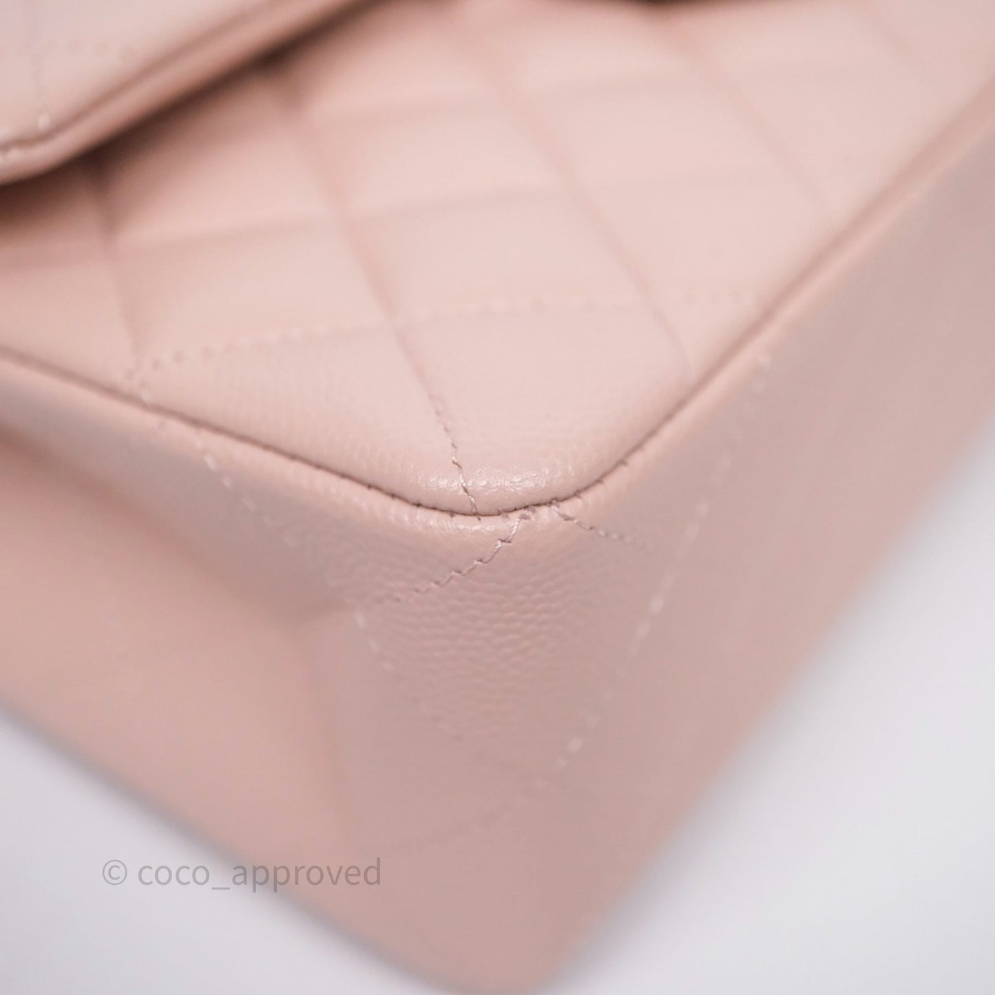 Chanel Small Classic Flap Quilted Light Pink Caviar Gold Hardware