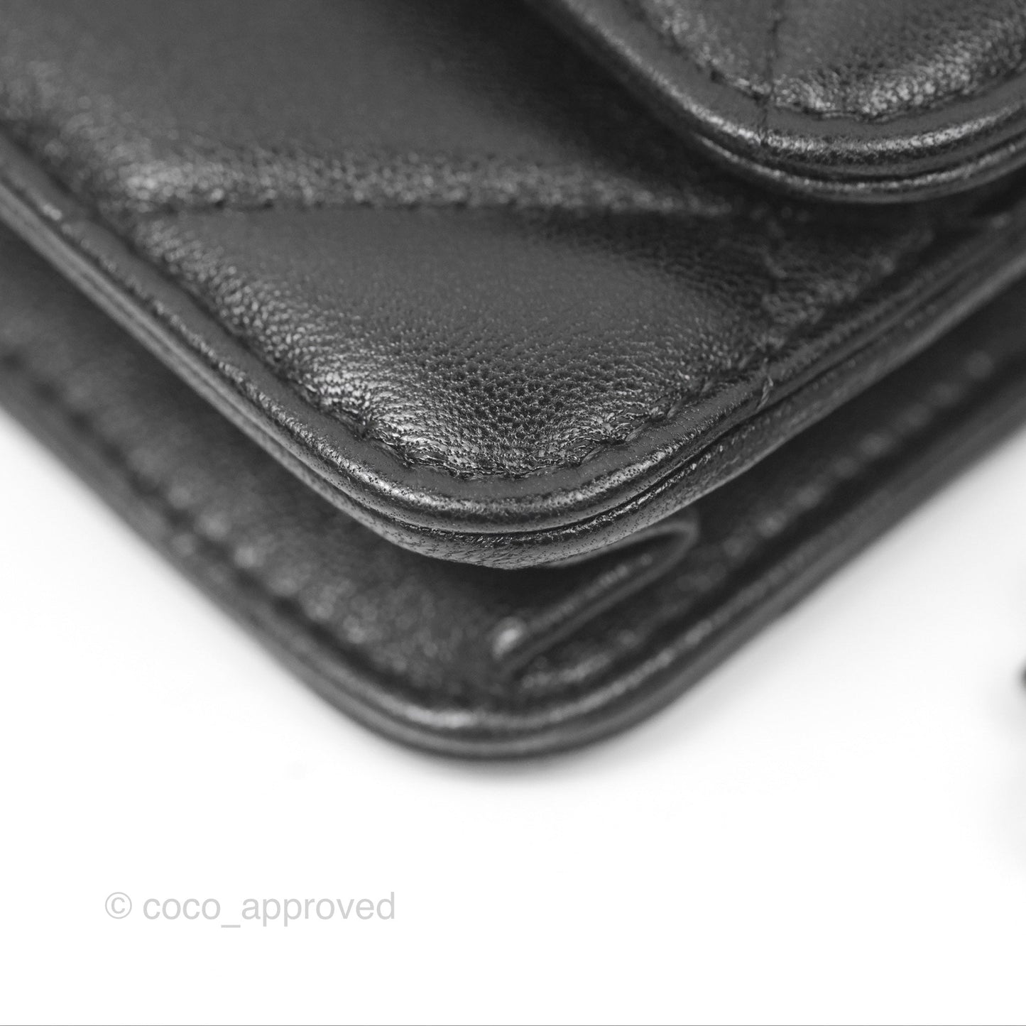 Chanel 19 Mini WOC Flap Phone Holder Black Lambskin Mixed Hardware