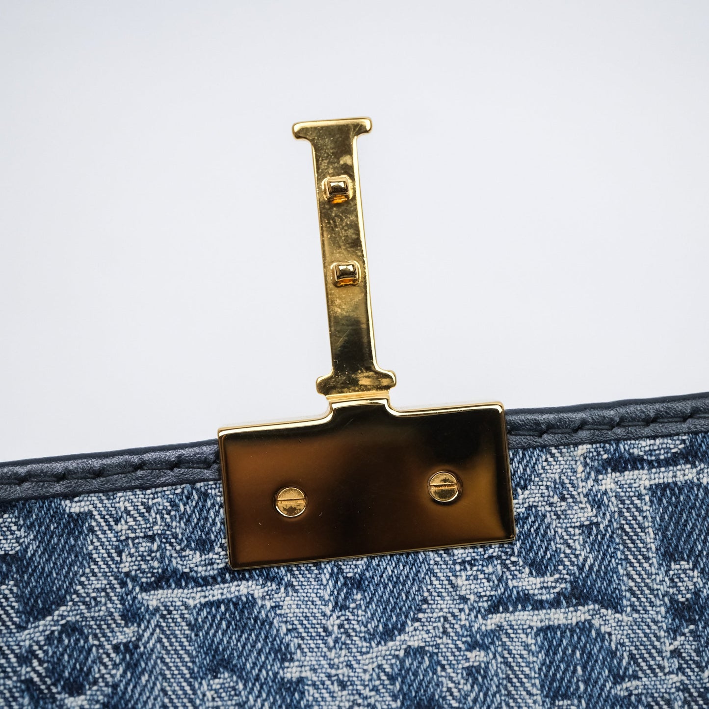 Christian Dior Montaigne East-West Bag Denim With Chain