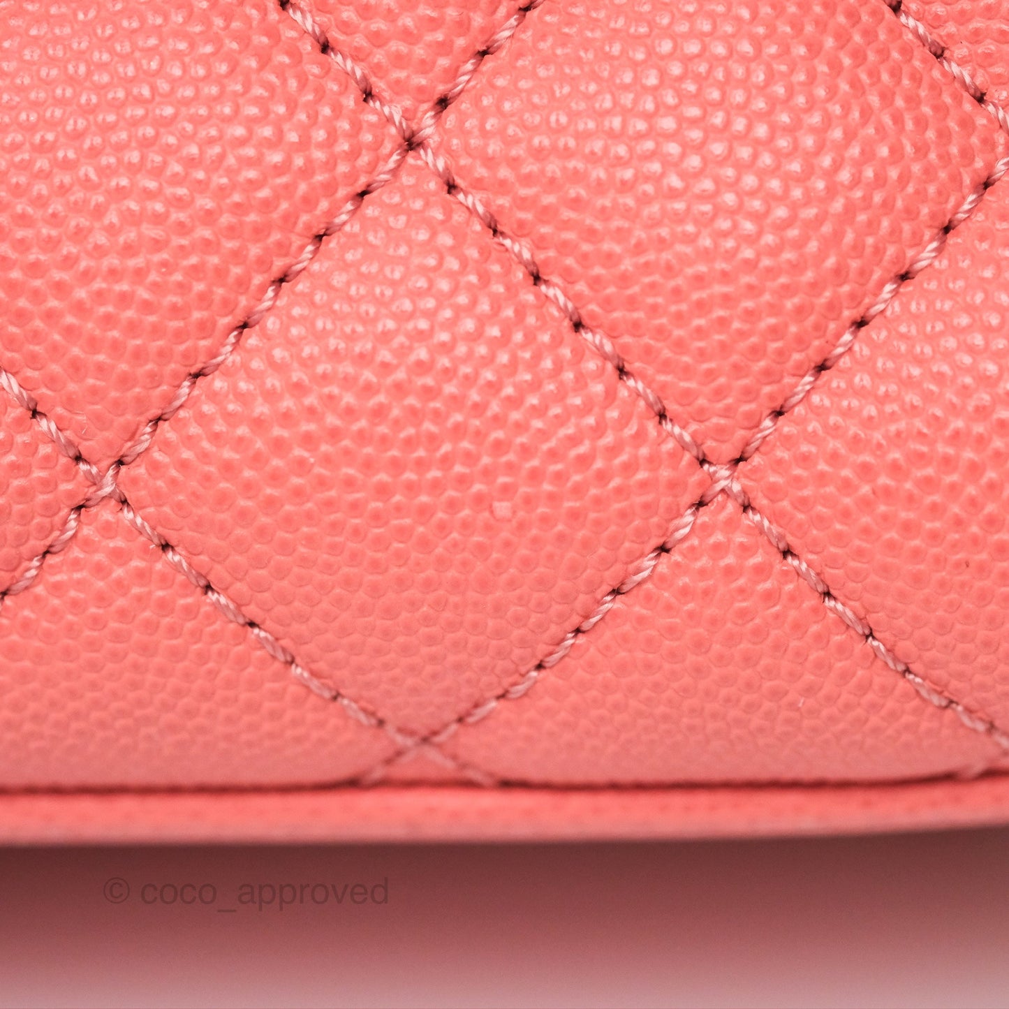 Chanel Mini Coco Handle Quilted Pink Caviar Gold Hardware