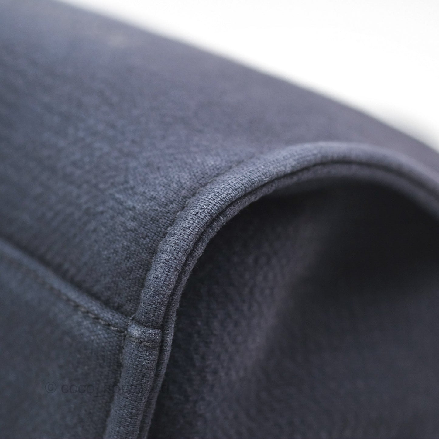 Chanel Medium Deauville Navy Canvas Silver Hardware