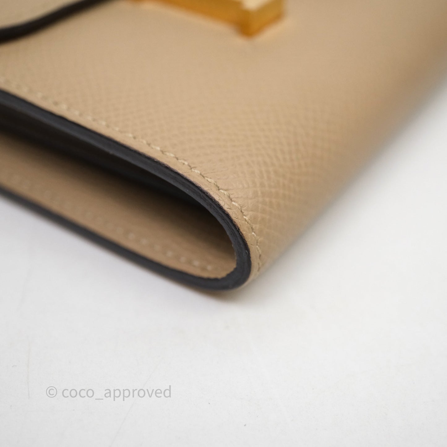 Hermès Constance Short Wallet Trench Epsom Gold Hardware