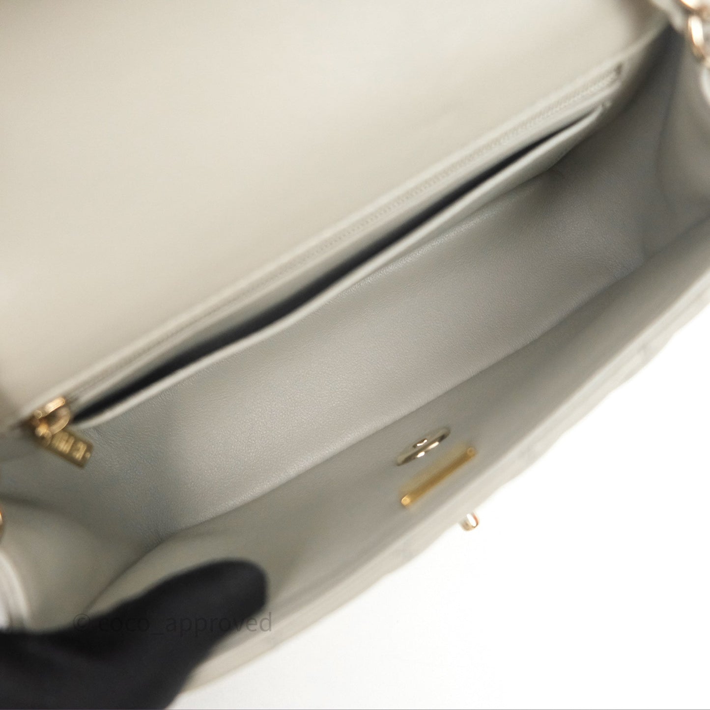 Chanel Mini Rectangular Quilted Sage Lambskin Gold Hardware