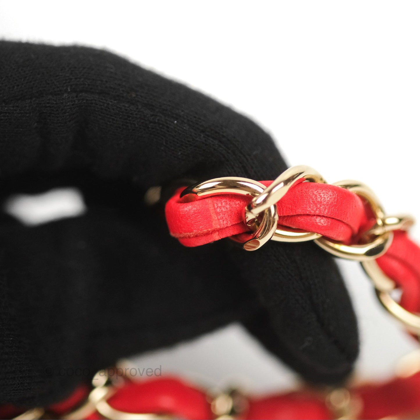 Chanel Quilted Mini Rectangular Flap Red Lambskin Gold Hardware