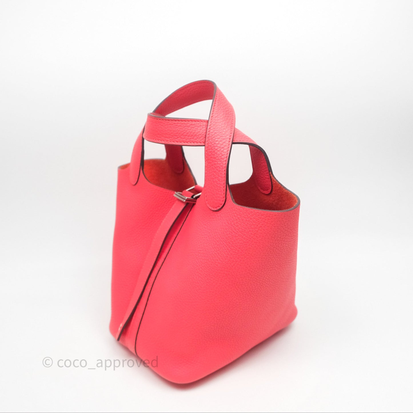 Hermès Picotin 18 Rose Texas Taurillon Clemence Palladium Hardware