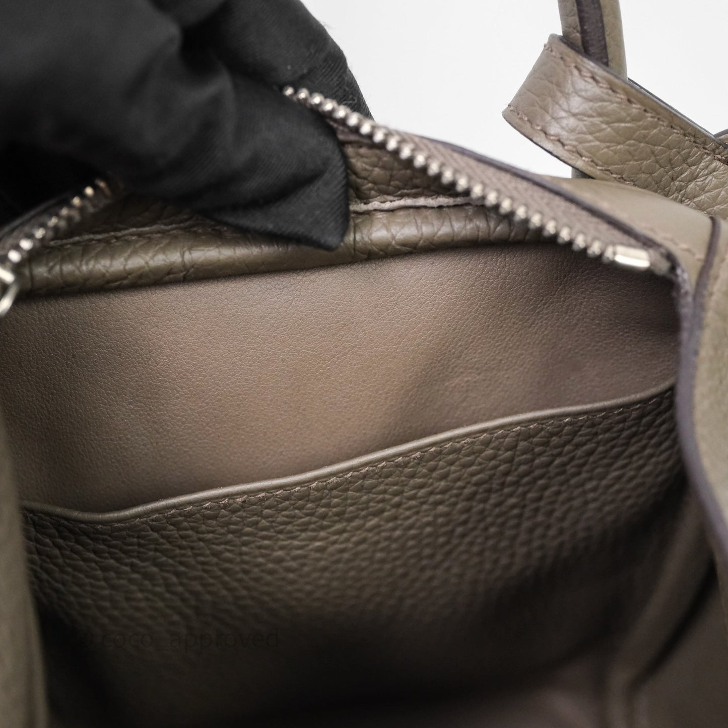 Hermès Lindy 30 Etain 8F Clemence Palladium Hardware