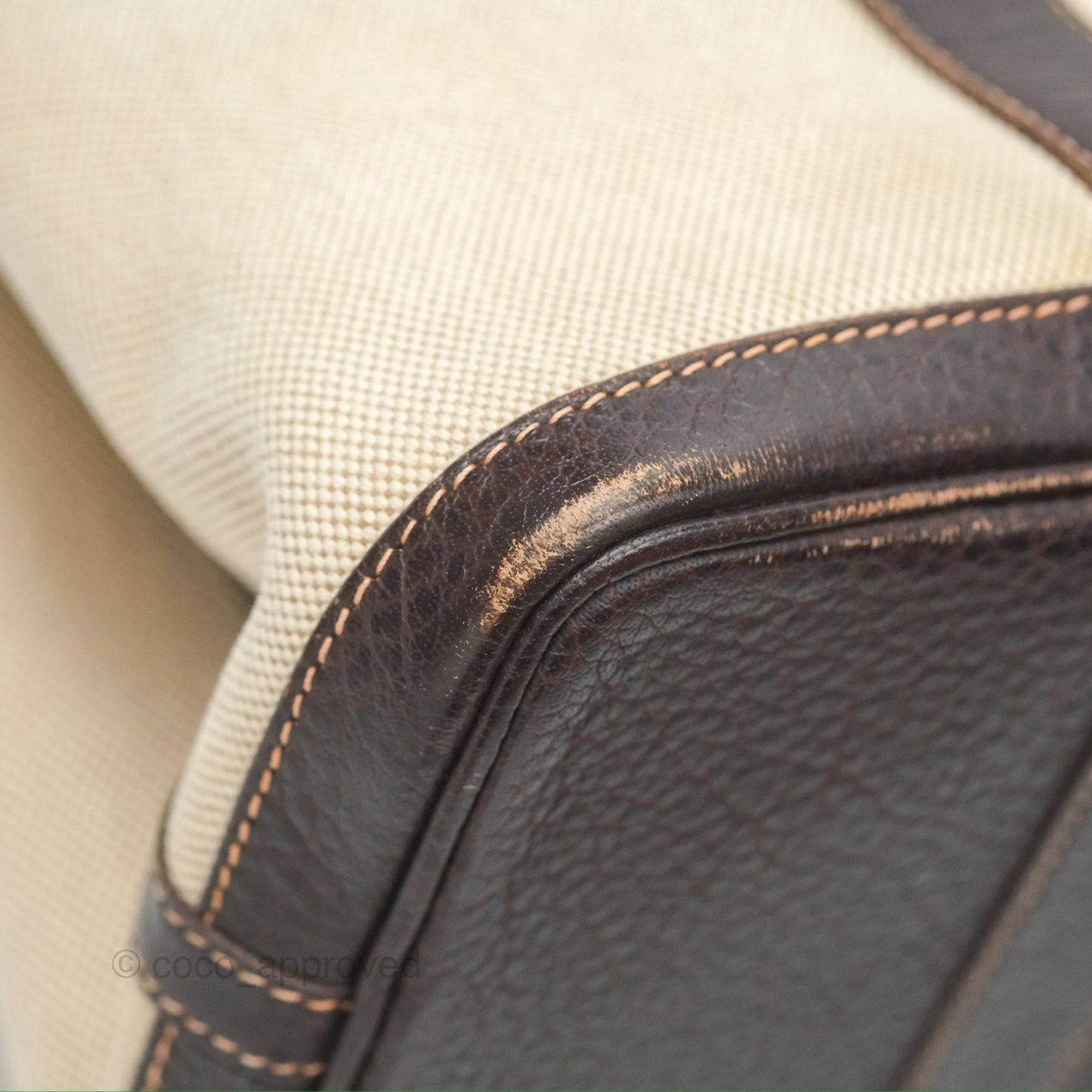 Hermès Garden Party 30 Canvas Brown/ Natural