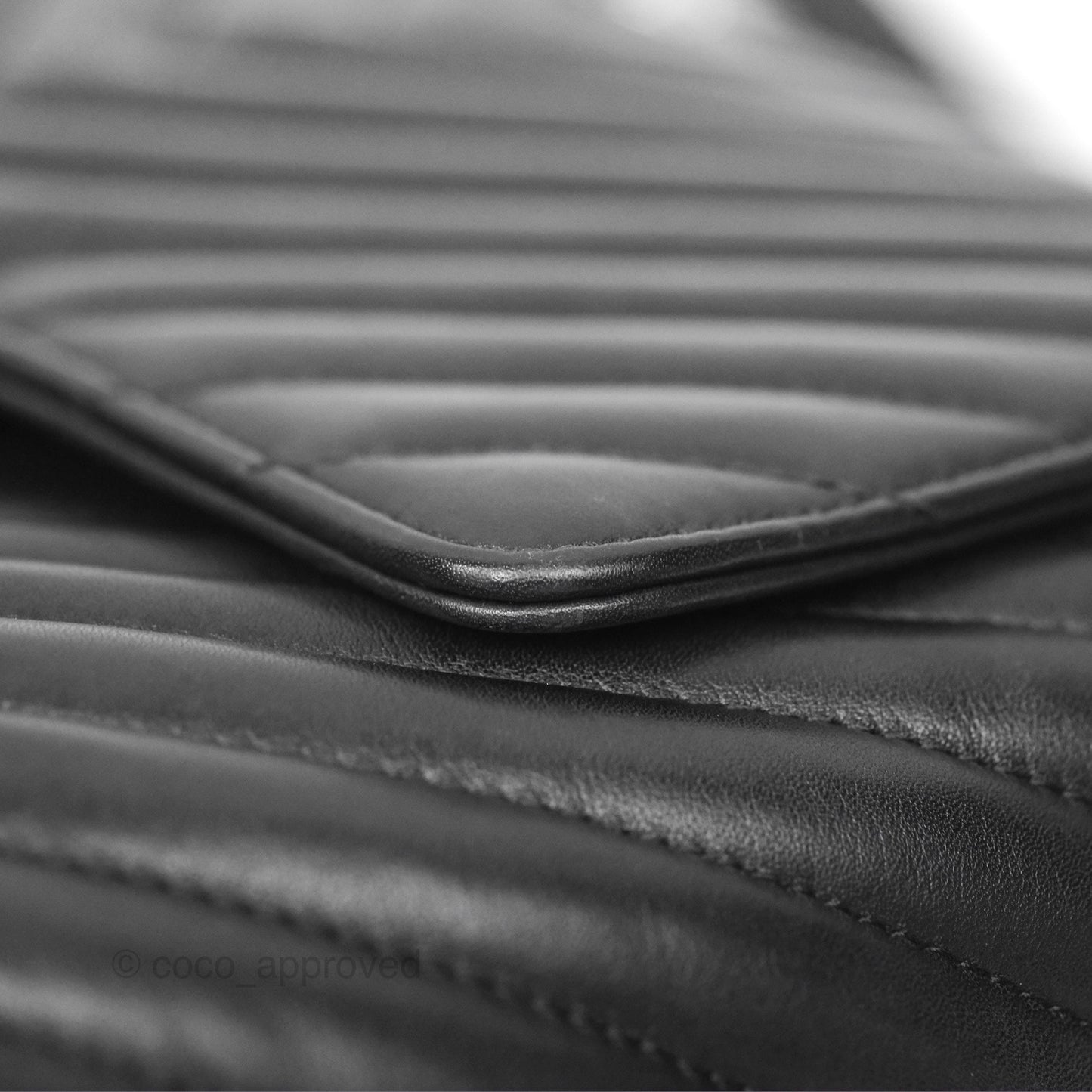 Chanel Medium Chevron Urban Spirit Backpack Black Calfskin Silver Hardware