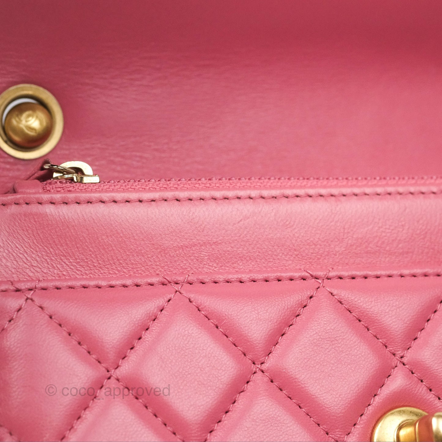 Chanel All Slide Wallet on Chain WOC Adjustable Chain Quilted Pink Lambskin
