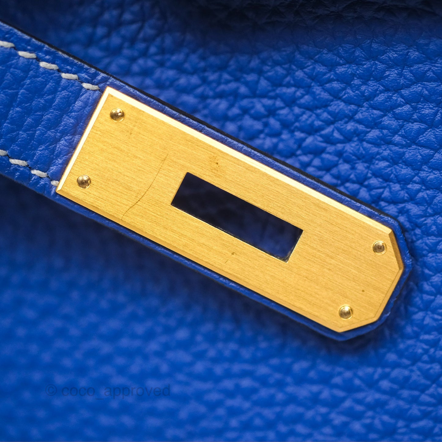 Hermès Birkin 30 Retourne HSS Blue Gris Clemence Brushed Gold Hardware