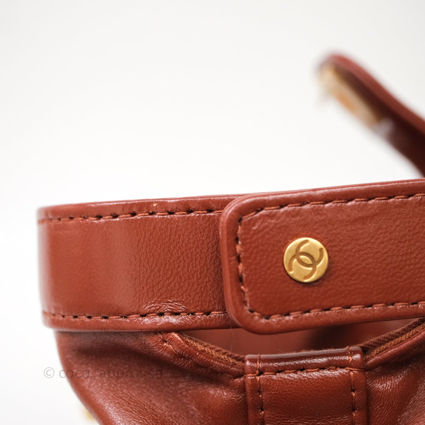 Chanel Mini Cocodoc Doctor Bag Quilted Brown Shiny Lambskin Aged Gold Hardware 24A