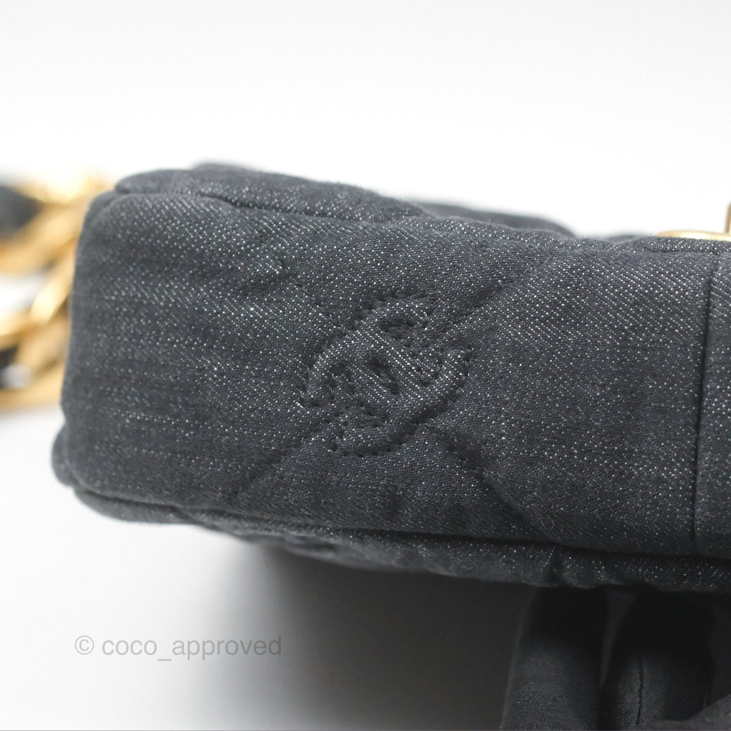 Chanel Medium Funky Town Flap Denim Aged Gold Hardware 22S