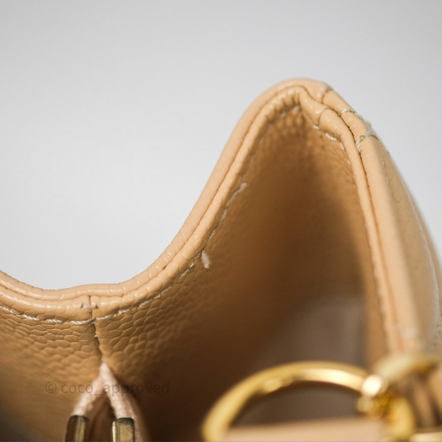 Chanel GST Beige Caviar Gold Hardware