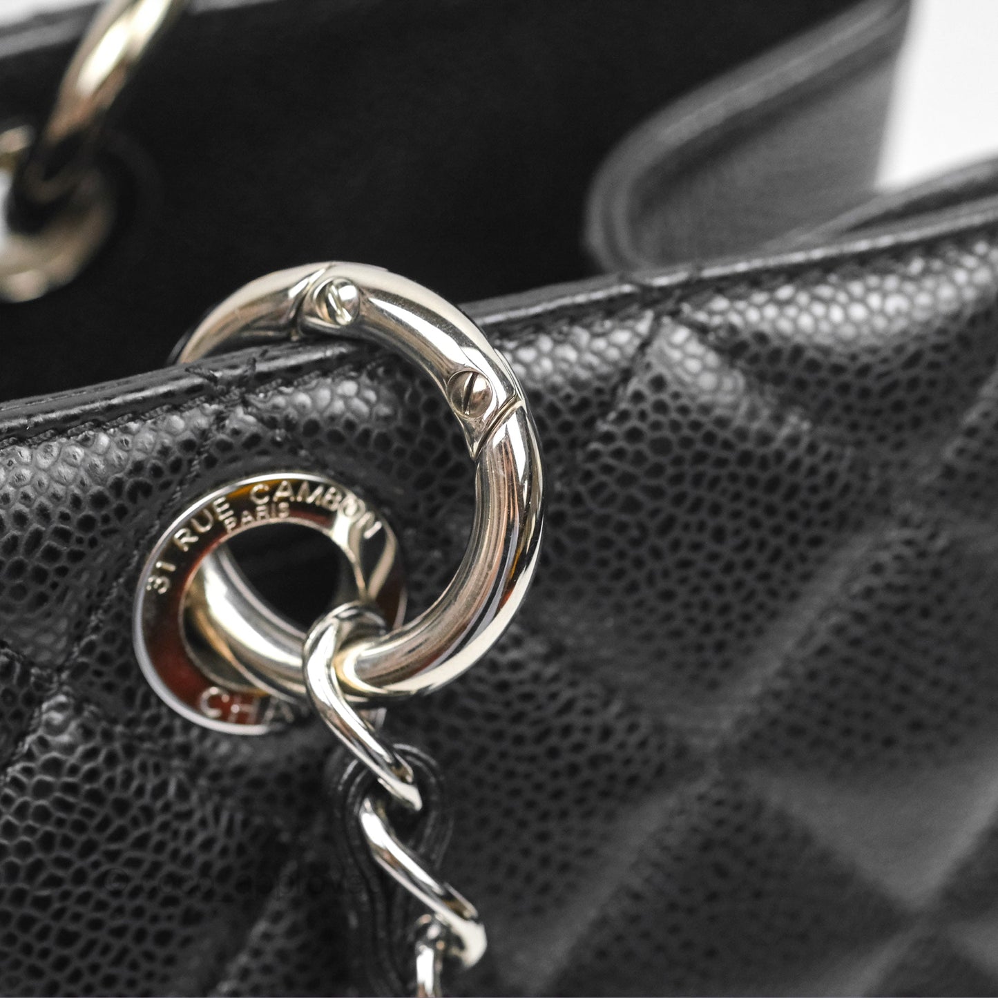 Chanel GST Black Caviar Silver Hardware