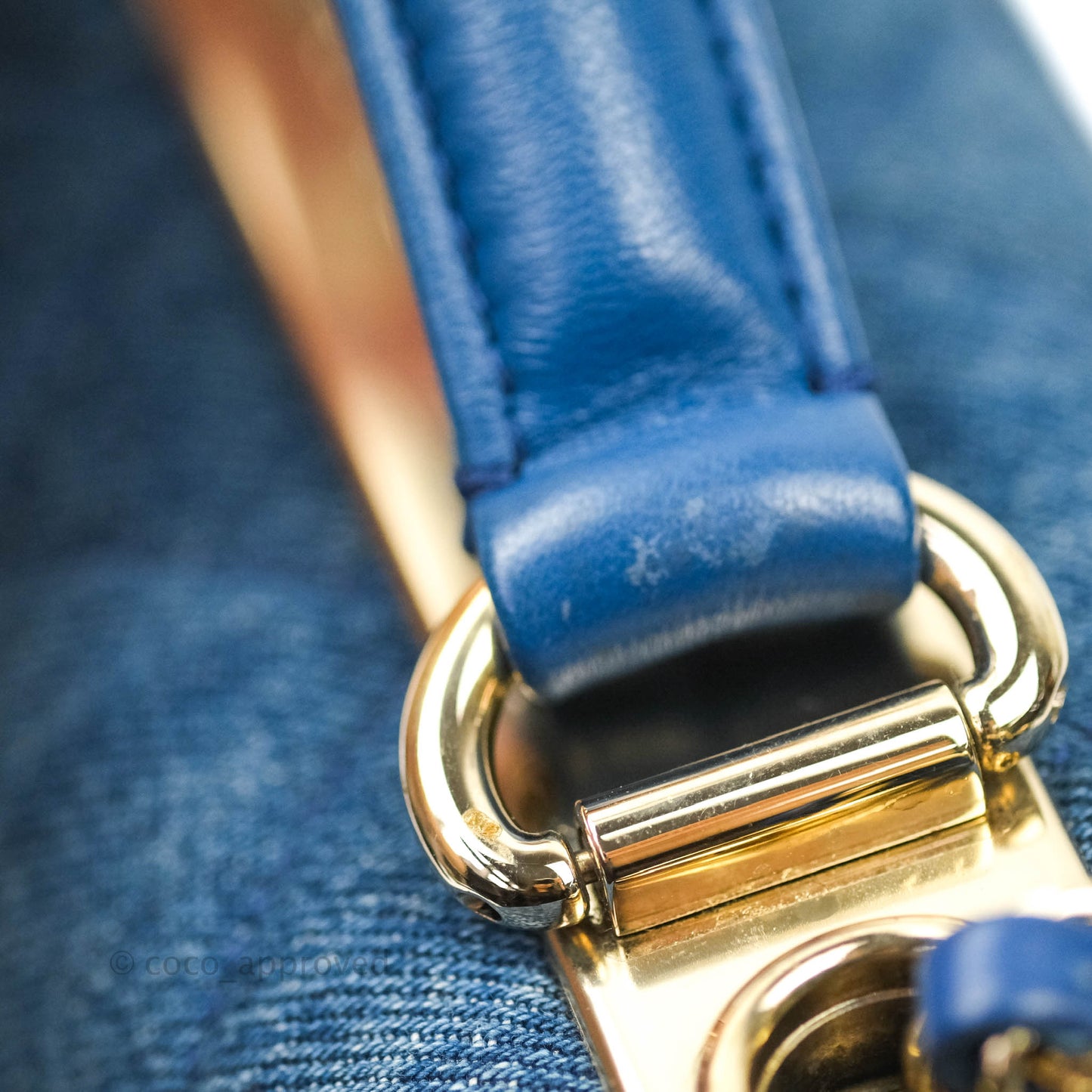 Chanel Trendy CC Small Navy Denim Gold Hardware