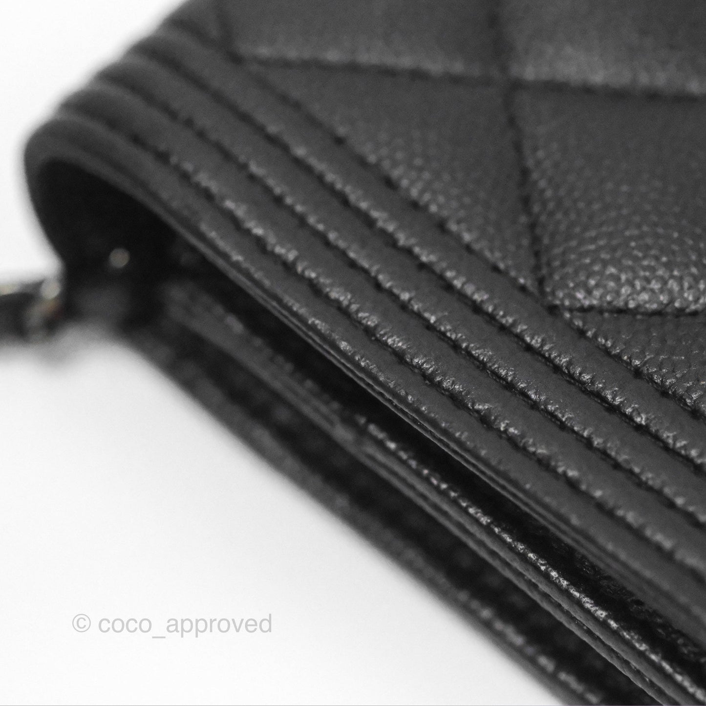 Chanel Quilted Boy Wallet on Chain WOC So Black Caviar