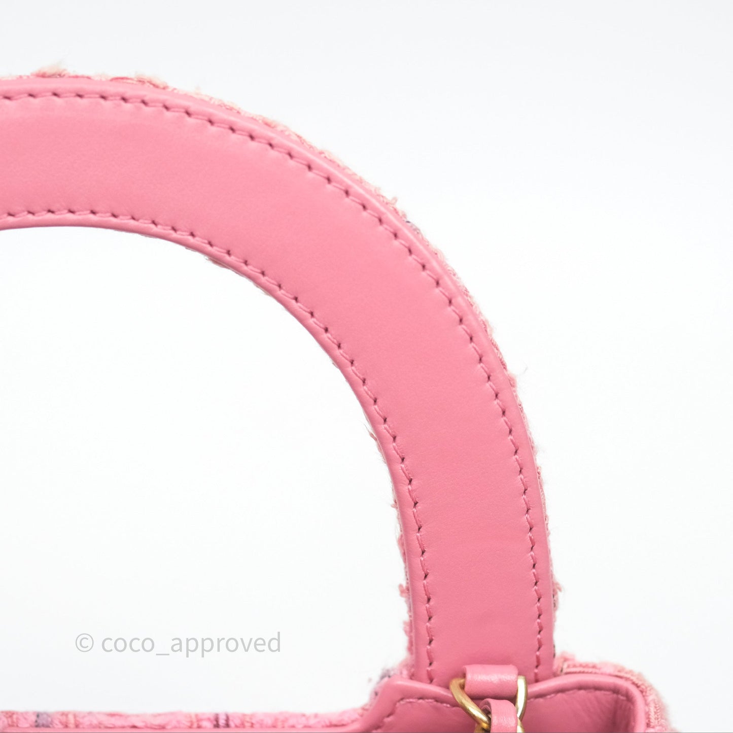 Chanel Kelly Bag Pink Tweed Aged Gold Hardware