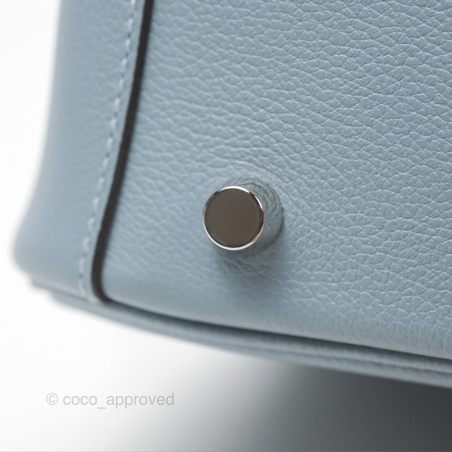 Hermès Lindy 26 Blue Lin Evercolor Palladium Hardware