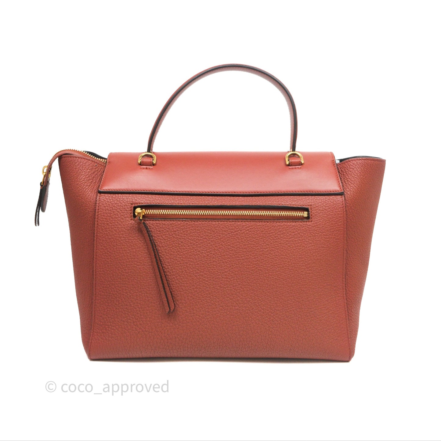 Celine Mini Belt Bag Brick Red Grained Goatskin Gold Hardware