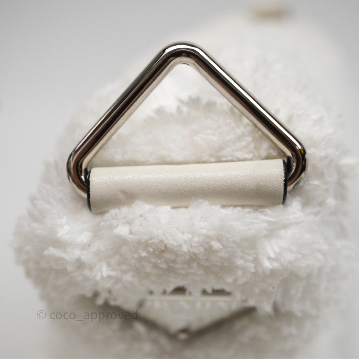 Prada Spugna Triangle White Bag