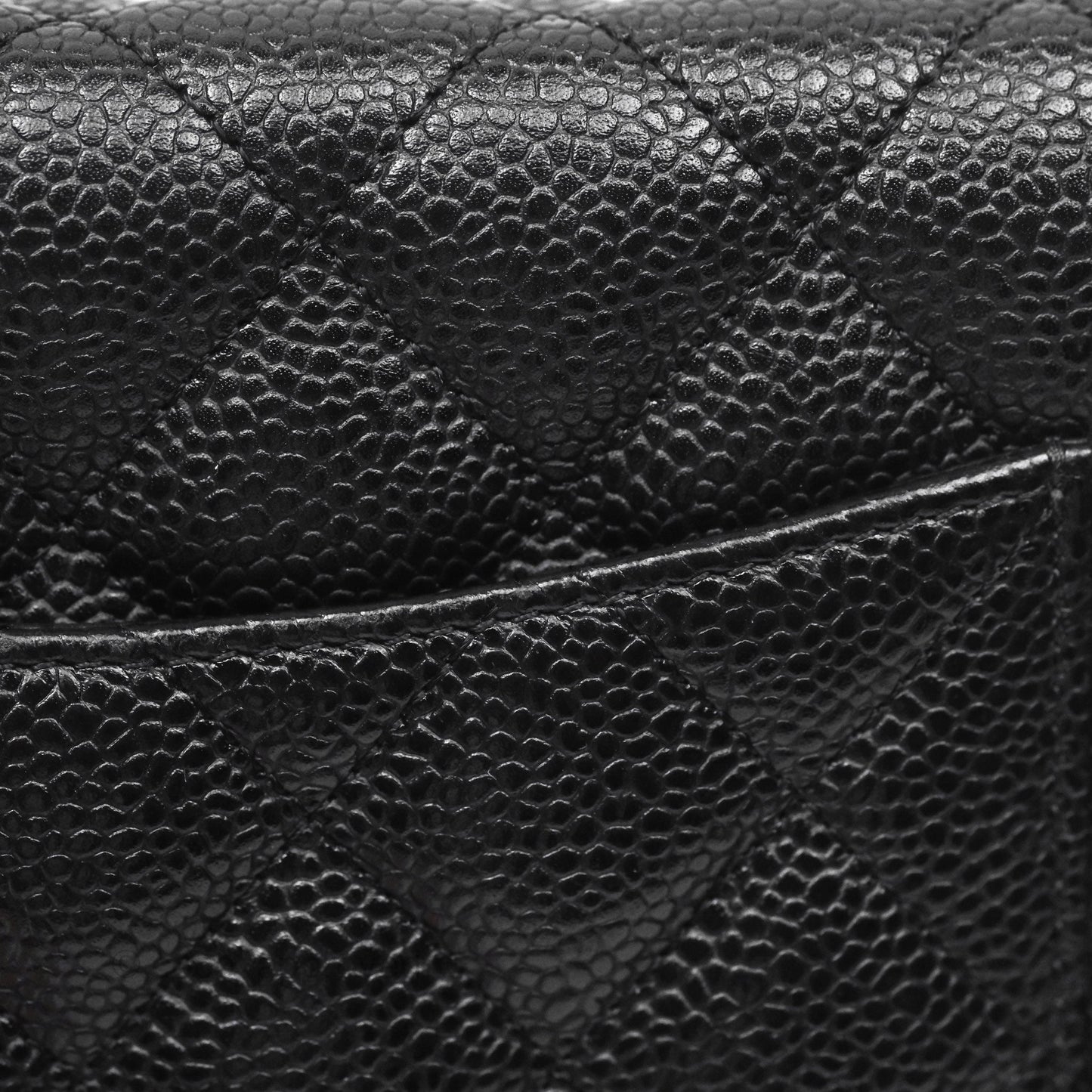 Chanel Classic Wallet On Chain WOC Quilted Black Caviar Gold Hardware