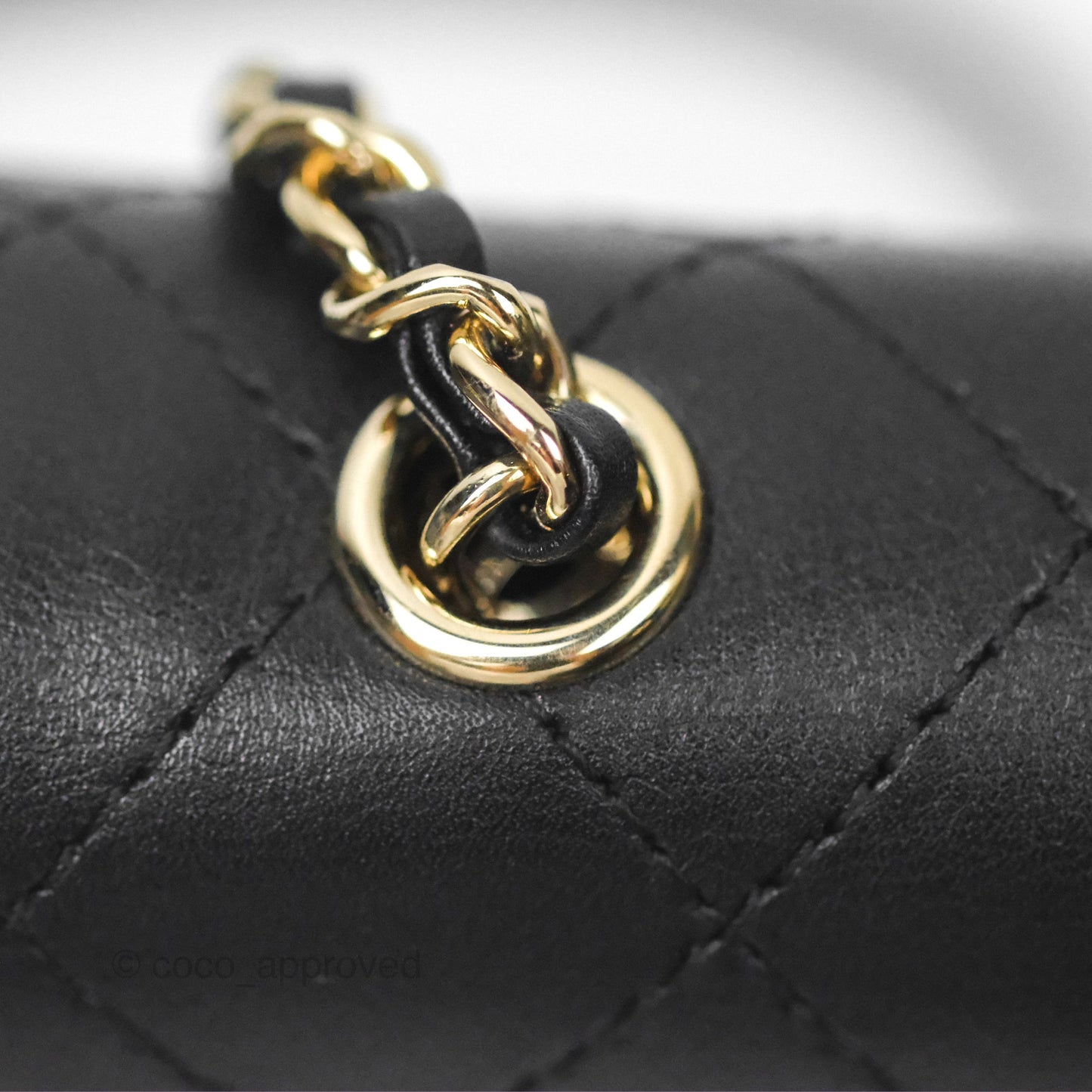 Chanel Calfskin Stitched Small Flap Bag Black