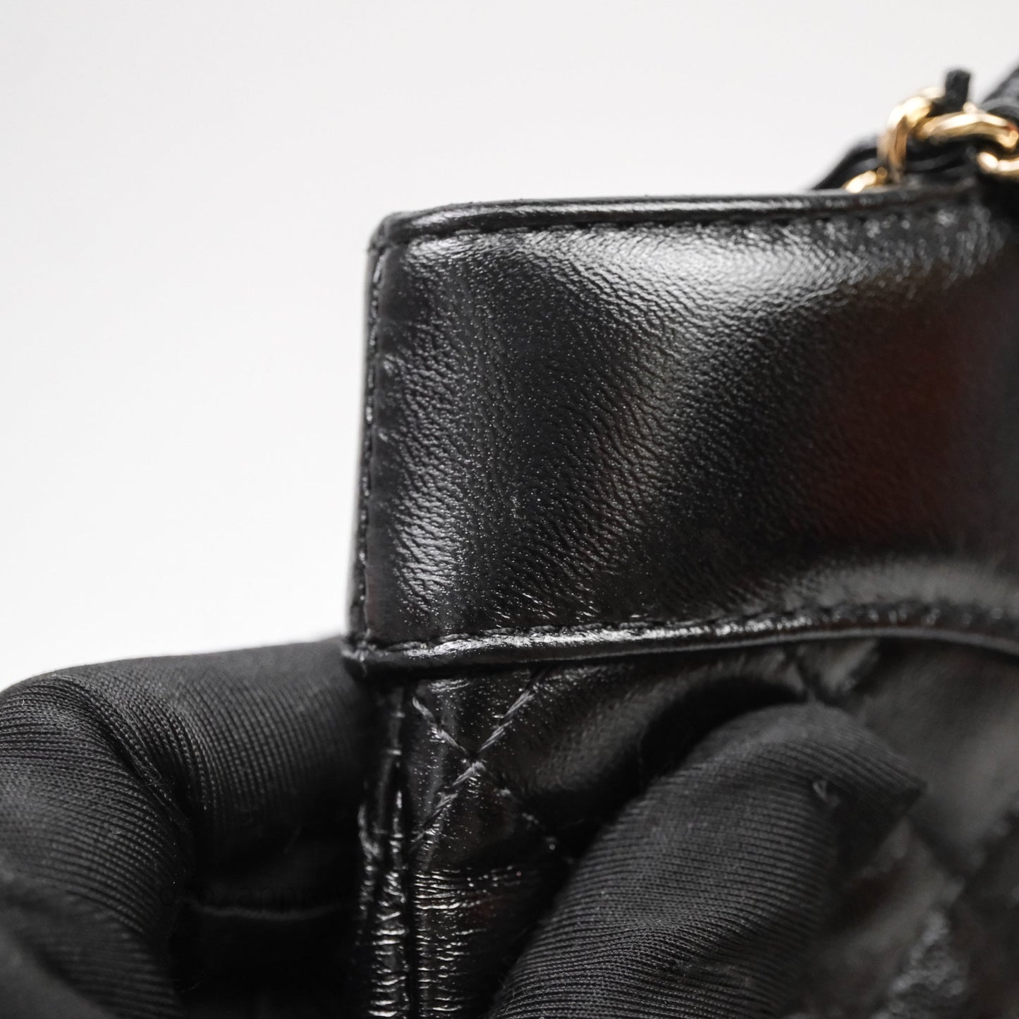 Chanel 31 Mini Black Shiny Calfskin Gold Hardware