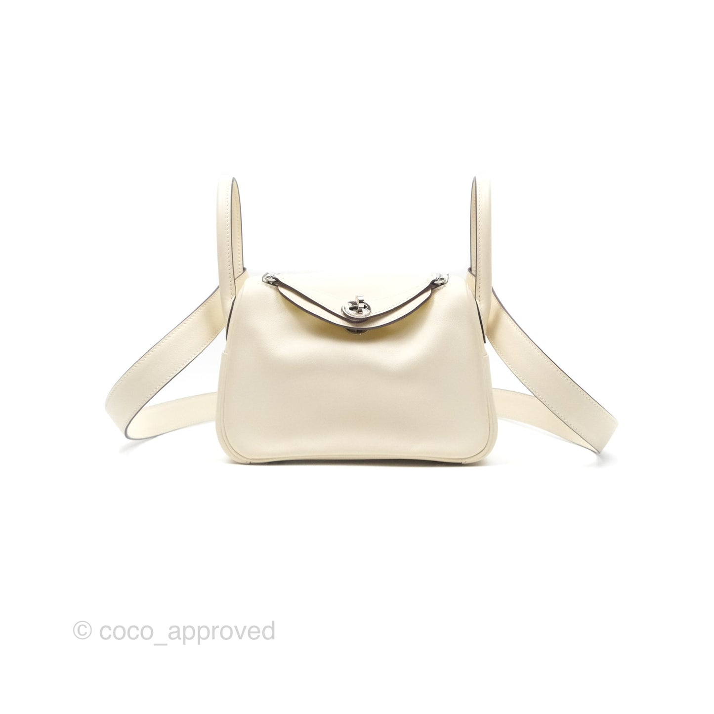 Hermès Mini Lindy 20 Nata I2/ Lime 9R Swift Palladium Hardware